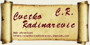 Cvetko Radinarević vizit kartica